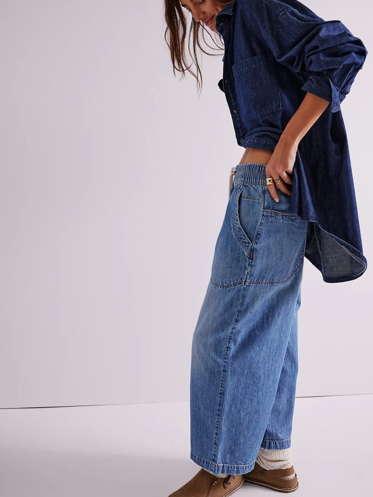 Utility Pocket  Straight Jeans