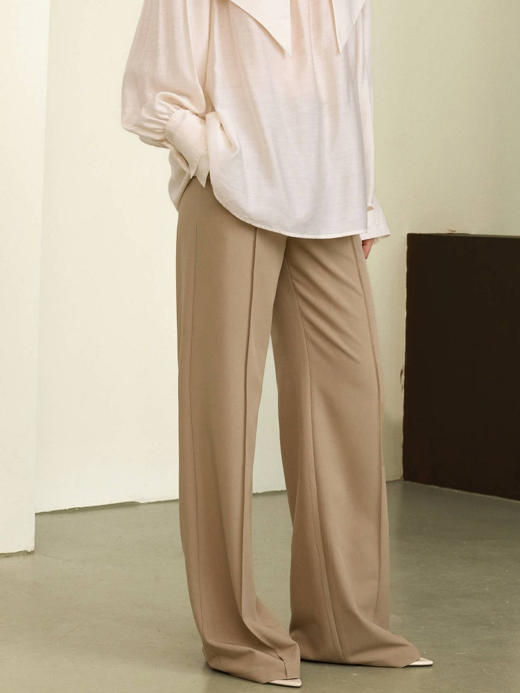 Elegant High waist Wide-Leg Suiting Trousers